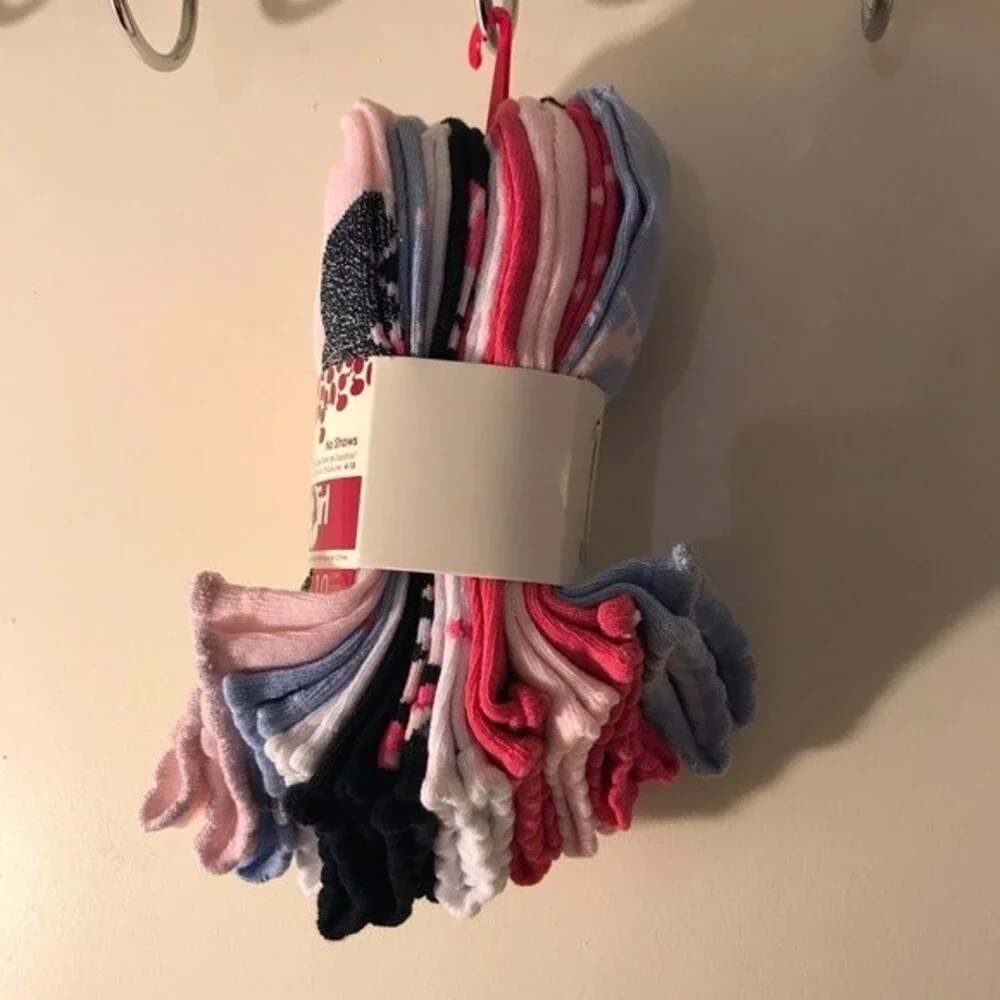 Kensie Girl Low Rise Socks Pink Blue White Black